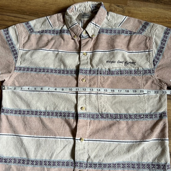 vintage pacific coast highway Aztec mens short sleeve Button Down shirt xl - Picture 5 of 6